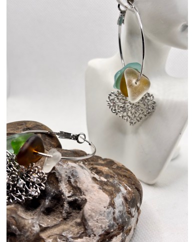 EDICIÓN ESPECIAL pendientes artesanos de cristal marino