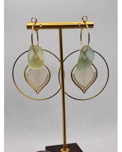 EDICIÓN LIMITADA pendientes artesanos de cristal marino