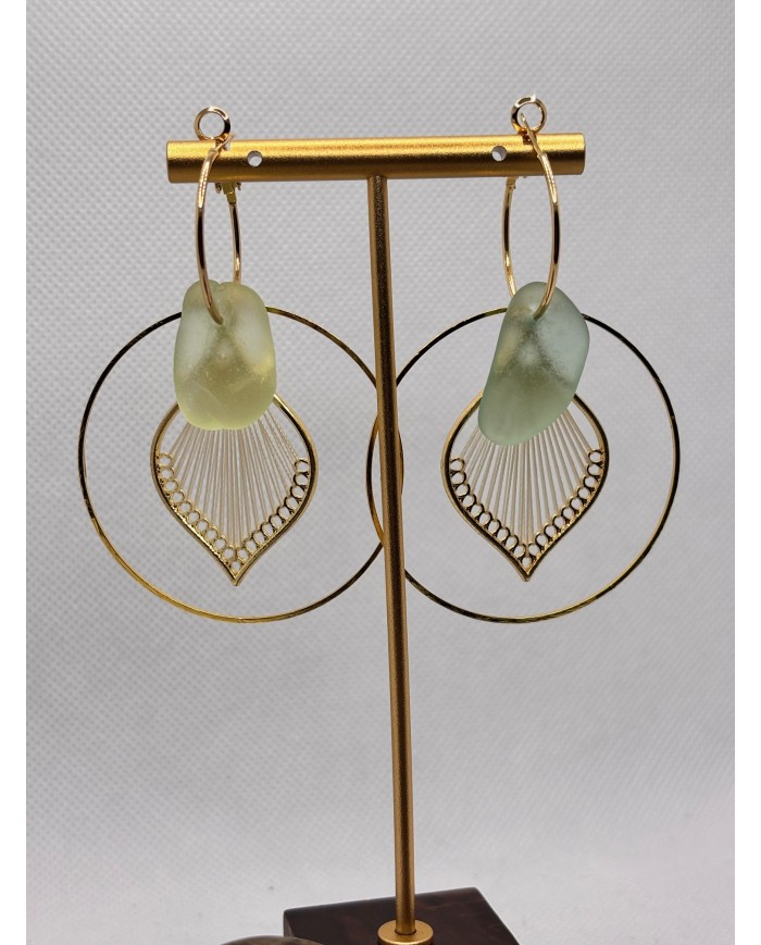 EDICIÓN LIMITADA pendientes artesanos de cristal marino