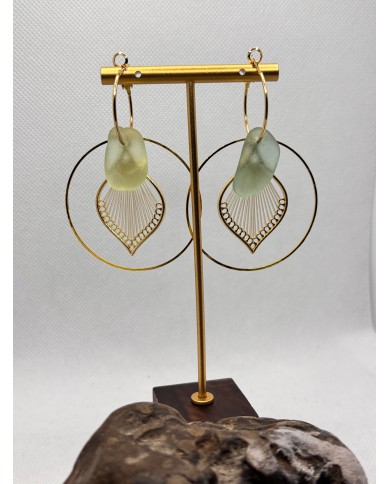 EDICIÓN LIMITADA pendientes artesanos de cristal marino