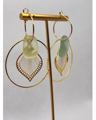 EDICIÓN LIMITADA pendientes artesanos de cristal marino