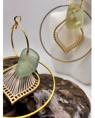 EDICIÓN LIMITADA pendientes artesanos de cristal marino