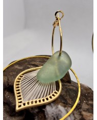 EDICIÓN LIMITADA pendientes artesanos de cristal marino