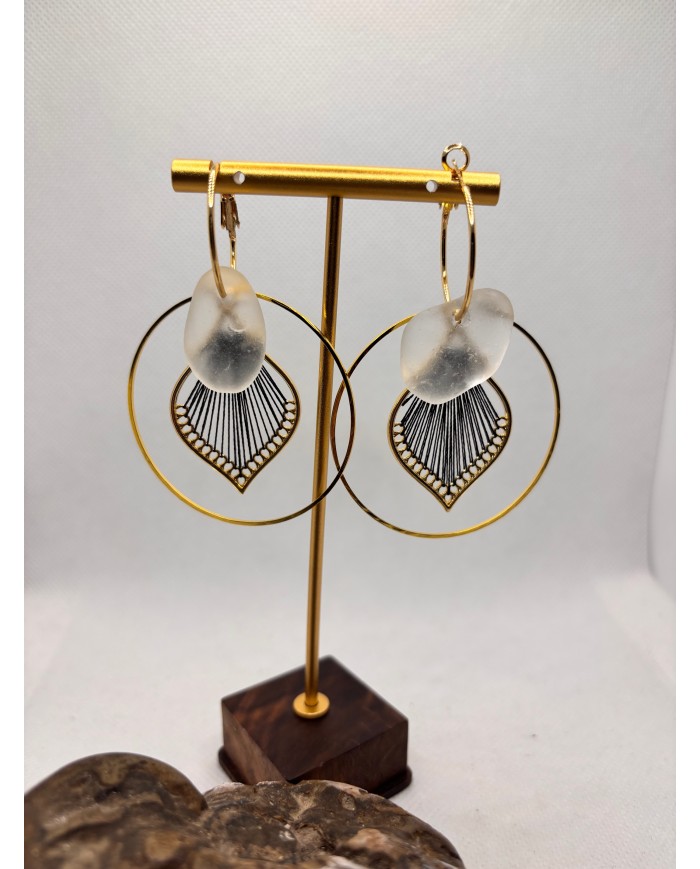 EDICIÓN LIMITADA pendientes de cristal marino