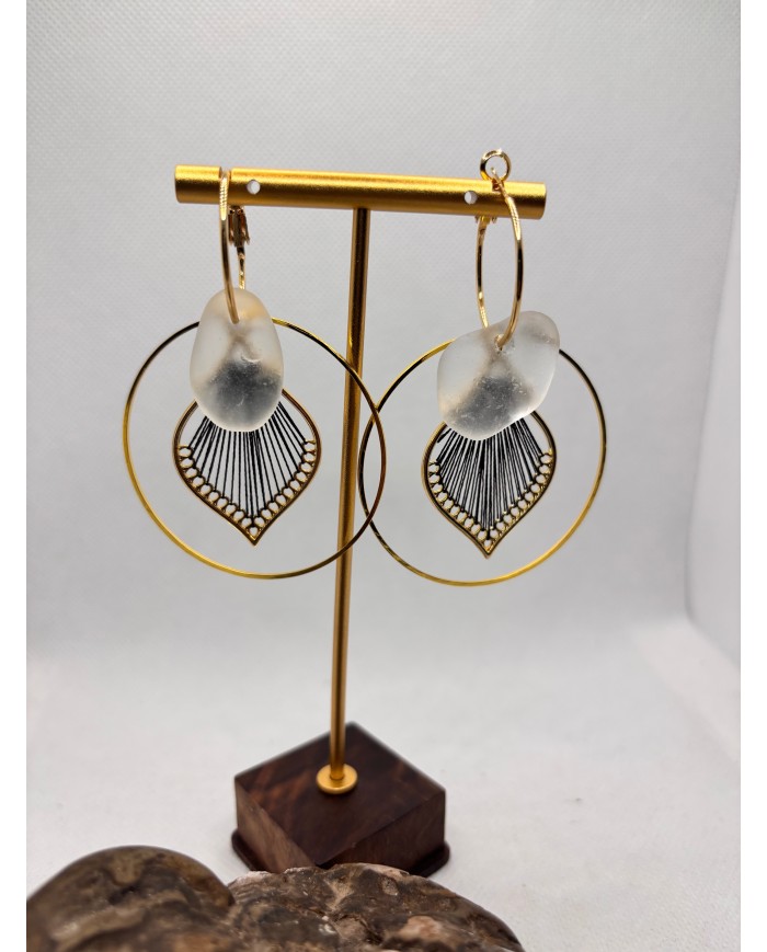 EDICIÓN LIMITADA pendientes de cristal marino