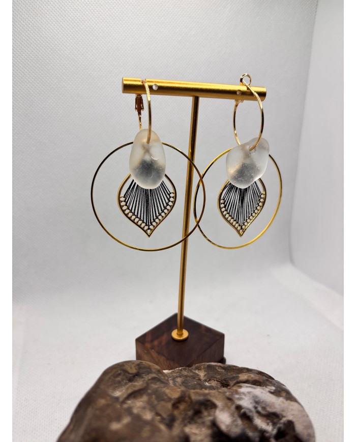 EDICIÓN LIMITADA pendientes de cristal marino