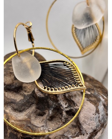 EDICIÓN LIMITADA pendientes de cristal marino