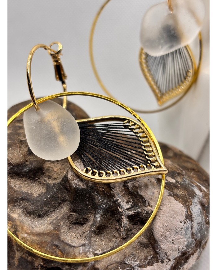 EDICIÓN LIMITADA pendientes de cristal marino