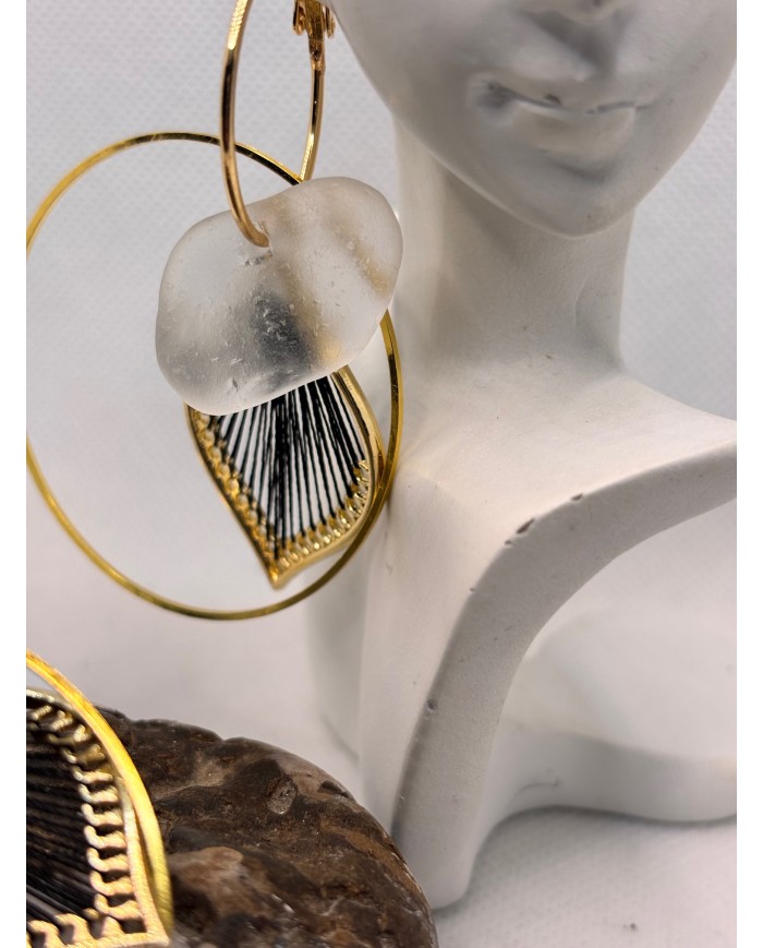 EDICIÓN LIMITADA pendientes de cristal marino