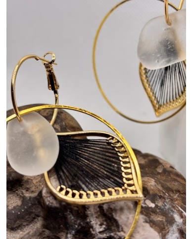 EDICIÓN LIMITADA pendientes de cristal marino