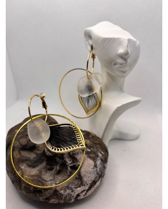 EDICIÓN LIMITADA pendientes de cristal marino