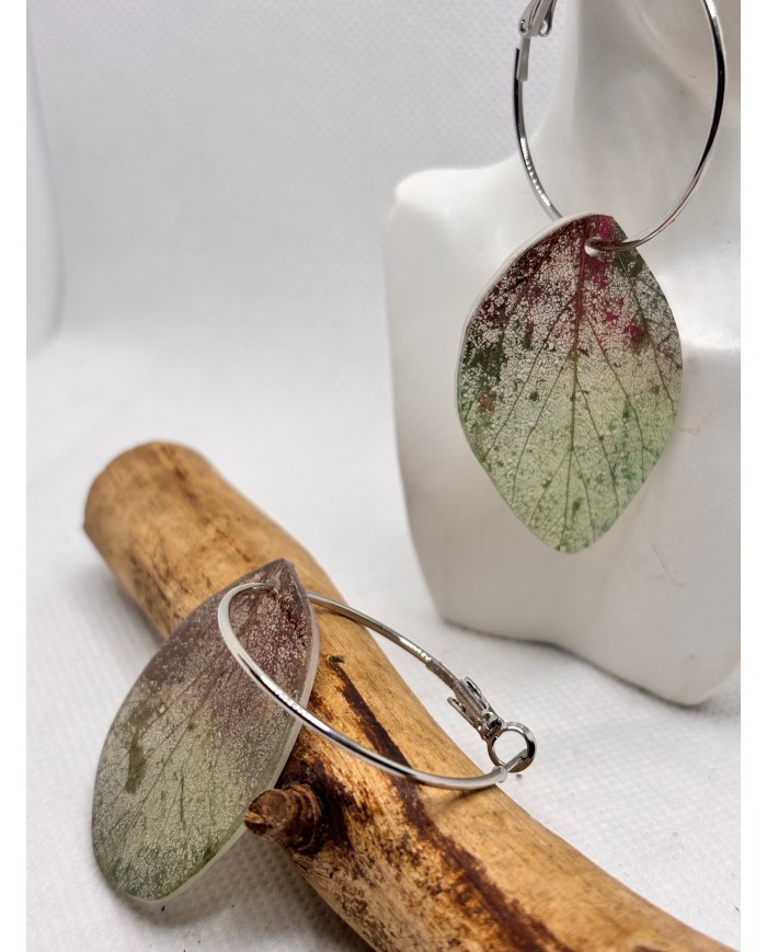 EDICIÓN LIMITADA pendientes artesanos de hoja natural