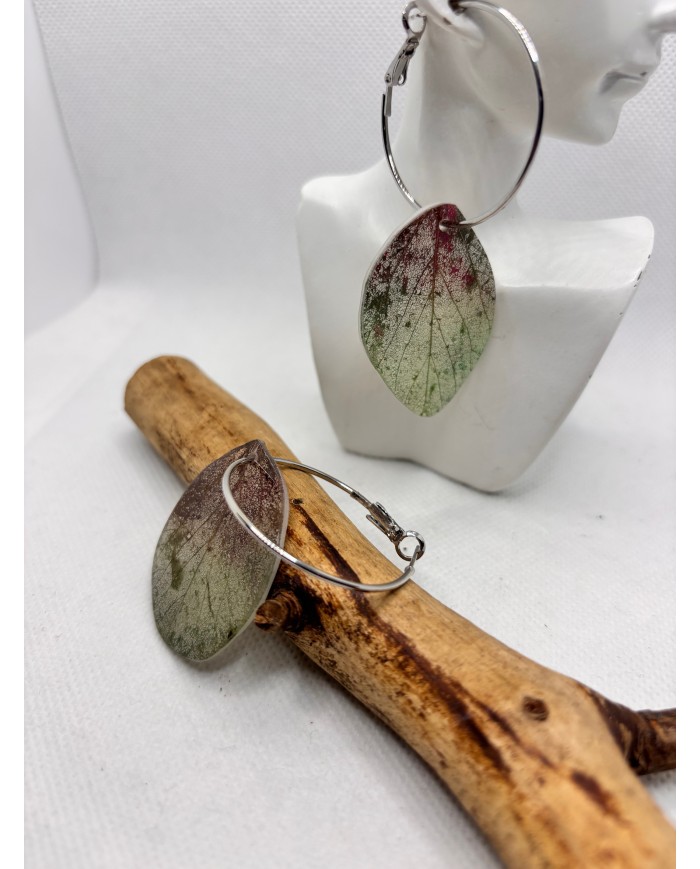 EDICIÓN LIMITADA pendientes artesanos de hoja natural