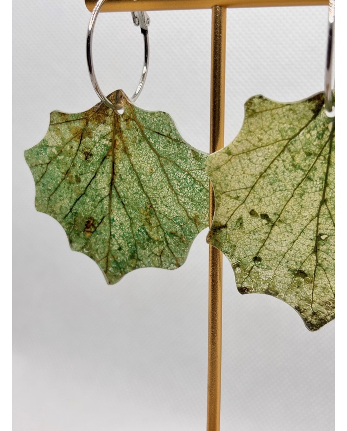 EDICIÓN LIMITADA pendientes artesanos de hoja natural