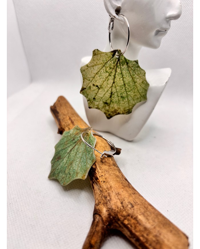 EDICIÓN LIMITADA pendientes artesanos de hoja natural