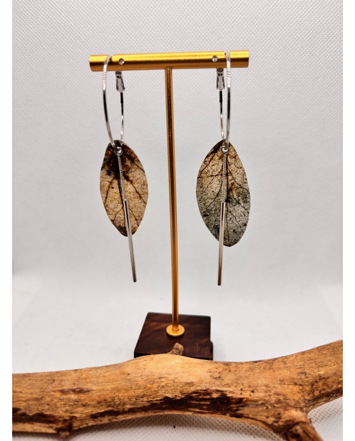 EDICIÓN LIMITADA pendientes artesanos de hoja natural