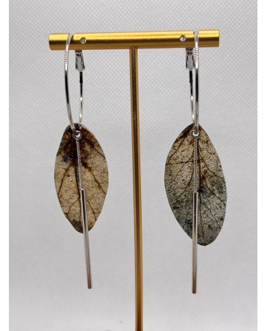 EDICIÓN LIMITADA pendientes artesanos de hoja natural