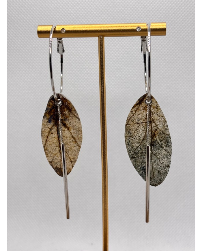 EDICIÓN LIMITADA pendientes artesanos de hoja natural