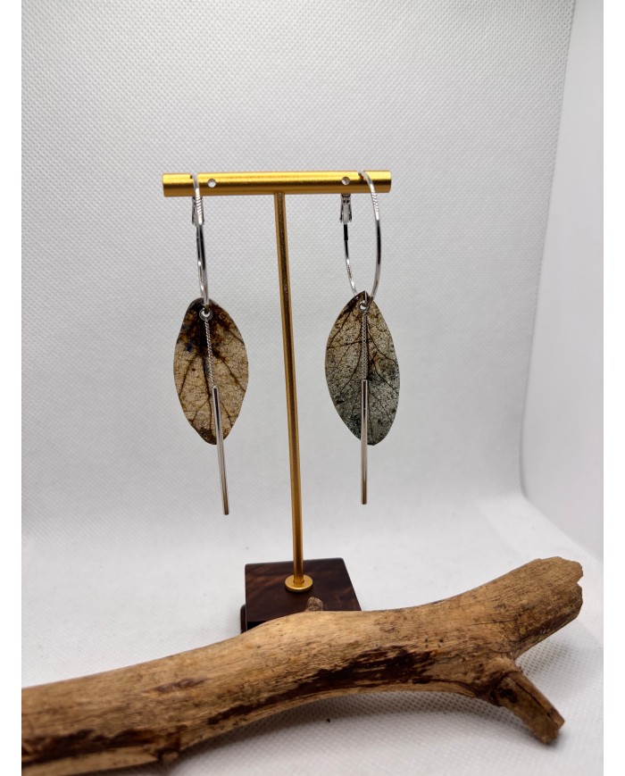 EDICIÓN LIMITADA pendientes artesanos de hoja natural