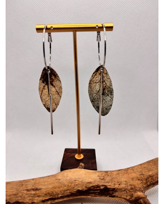 EDICIÓN LIMITADA pendientes artesanos de hoja natural