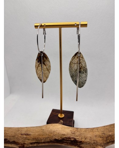 EDICIÓN LIMITADA pendientes artesanos de hoja natural