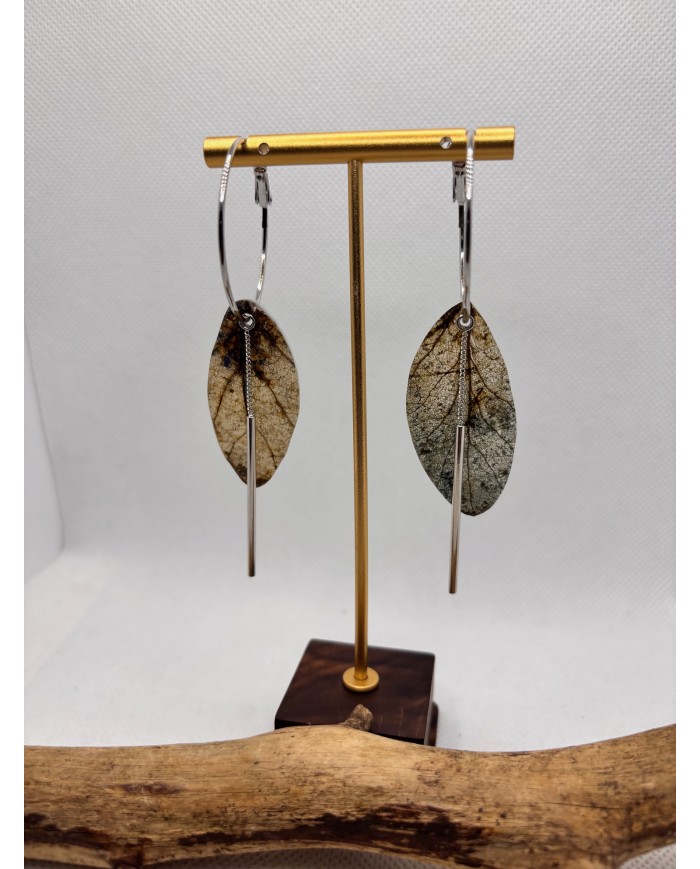 EDICIÓN LIMITADA pendientes artesanos de hoja natural