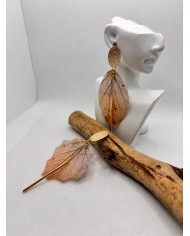 EDICIÓN LIMITADA pendientes de hoja natural esqueletizada