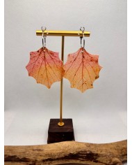 EDICIÓN LIMITADA pendientes artesanos de hoja de álamo