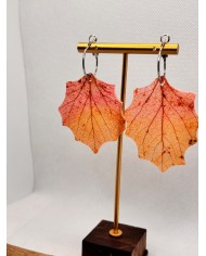 EDICIÓN LIMITADA pendientes artesanos de hoja de álamo