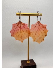 EDICIÓN LIMITADA pendientes artesanos de hoja de álamo