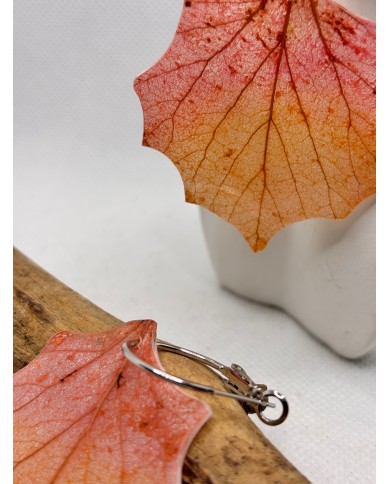 EDICIÓN LIMITADA pendientes artesanos de hoja de álamo