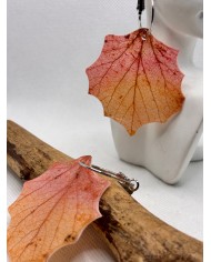 EDICIÓN LIMITADA pendientes artesanos de hoja de álamo