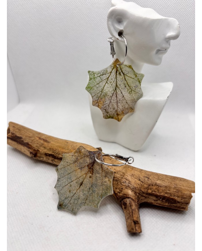 EDICIÓN LIMITADA pendientes artesanos de hoja natural