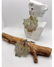 EDICIÓN LIMITADA pendientes artesanos de hoja natural