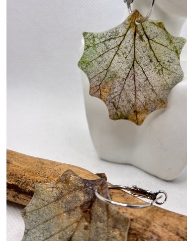 EDICIÓN LIMITADA pendientes artesanos de hoja natural