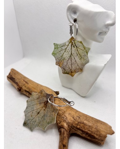 EDICIÓN LIMITADA pendientes artesanos de hoja natural