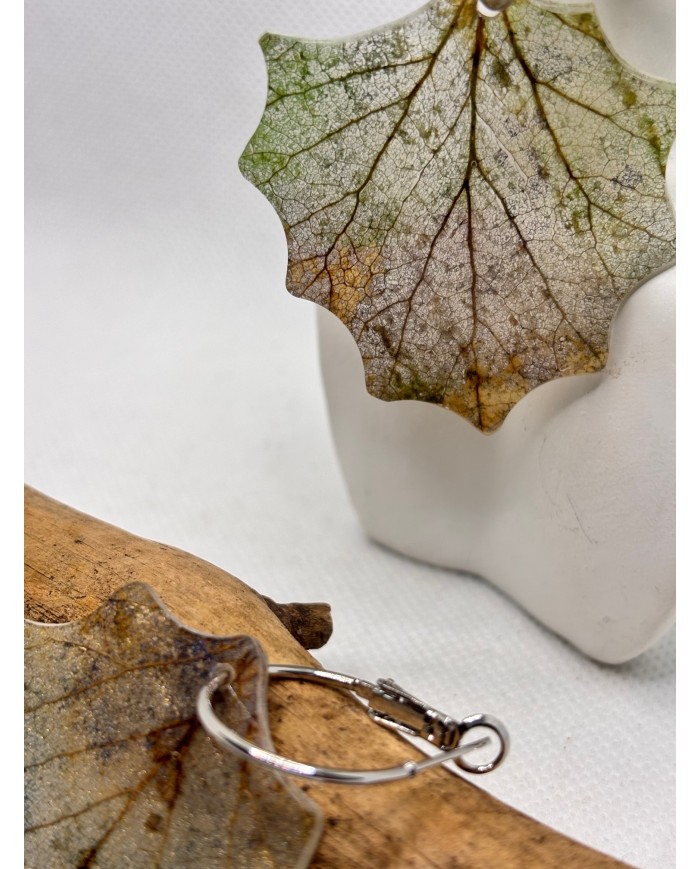 EDICIÓN LIMITADA pendientes artesanos de hoja natural
