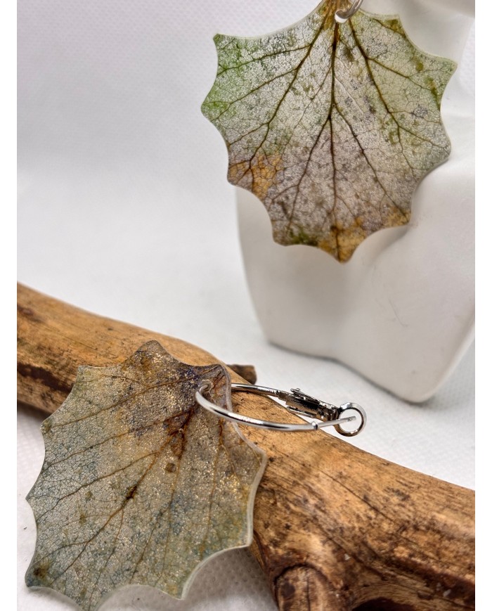 EDICIÓN LIMITADA pendientes artesanos de hoja natural