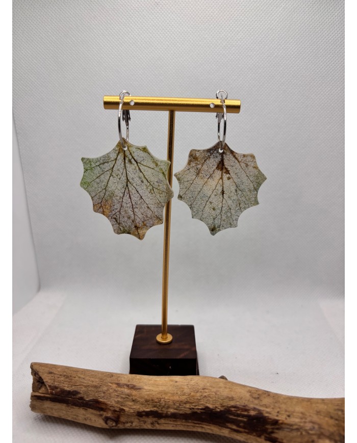 EDICIÓN LIMITADA pendientes artesanos de hoja natural