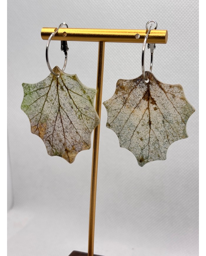 EDICIÓN LIMITADA pendientes artesanos de hoja natural