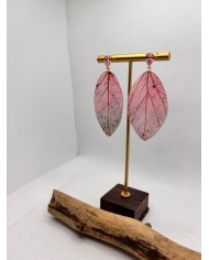 EDICIÓN LIMIATADA pendientes artesanos de hoja natural