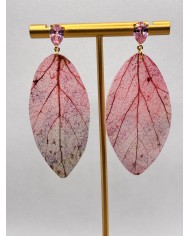 EDICIÓN LIMIATADA pendientes artesanos de hoja natural