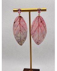 EDICIÓN LIMIATADA pendientes artesanos de hoja natural