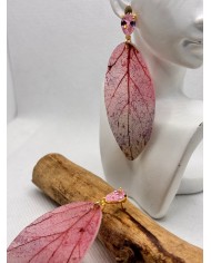 EDICIÓN LIMIATADA pendientes artesanos de hoja natural