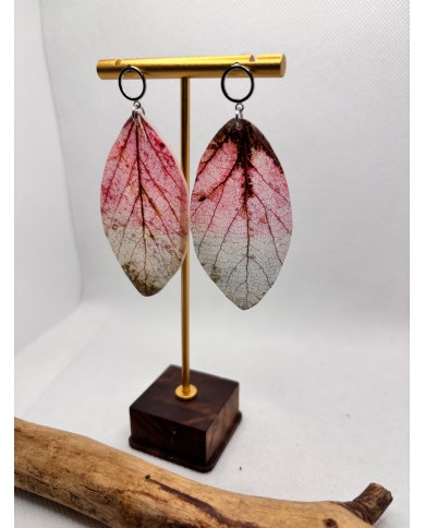 EDICIÓN LIMITADA pendientes artesanos de hoja natural