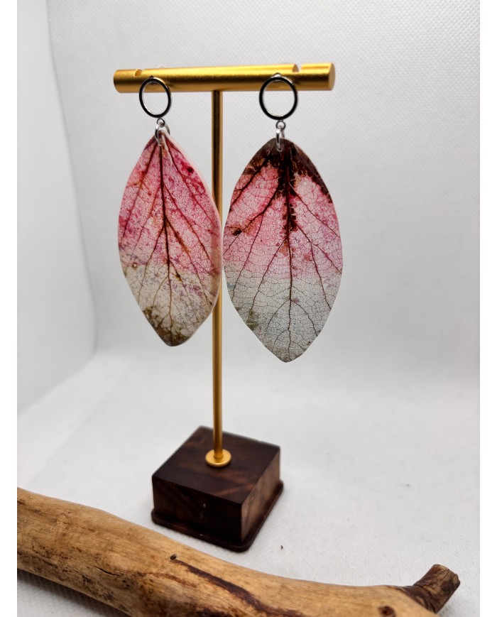 EDICIÓN LIMITADA pendientes artesanos de hoja natural