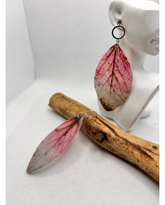 EDICIÓN LIMITADA pendientes artesanos de hoja natural