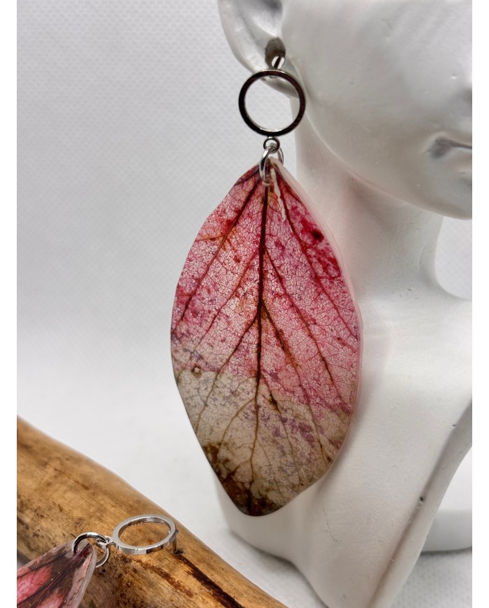 EDICIÓN LIMITADA pendientes artesanos de hoja natural