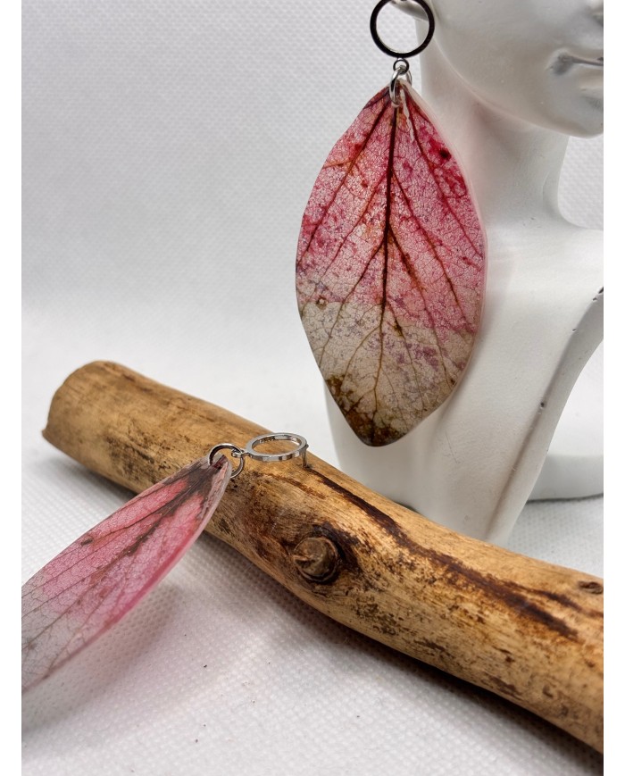 EDICIÓN LIMITADA pendientes artesanos de hoja natural