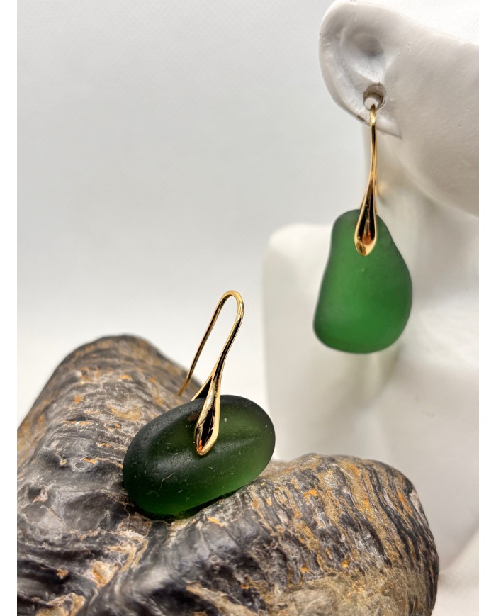 EDICIÓN LIMITADA pendientes de cristal marino